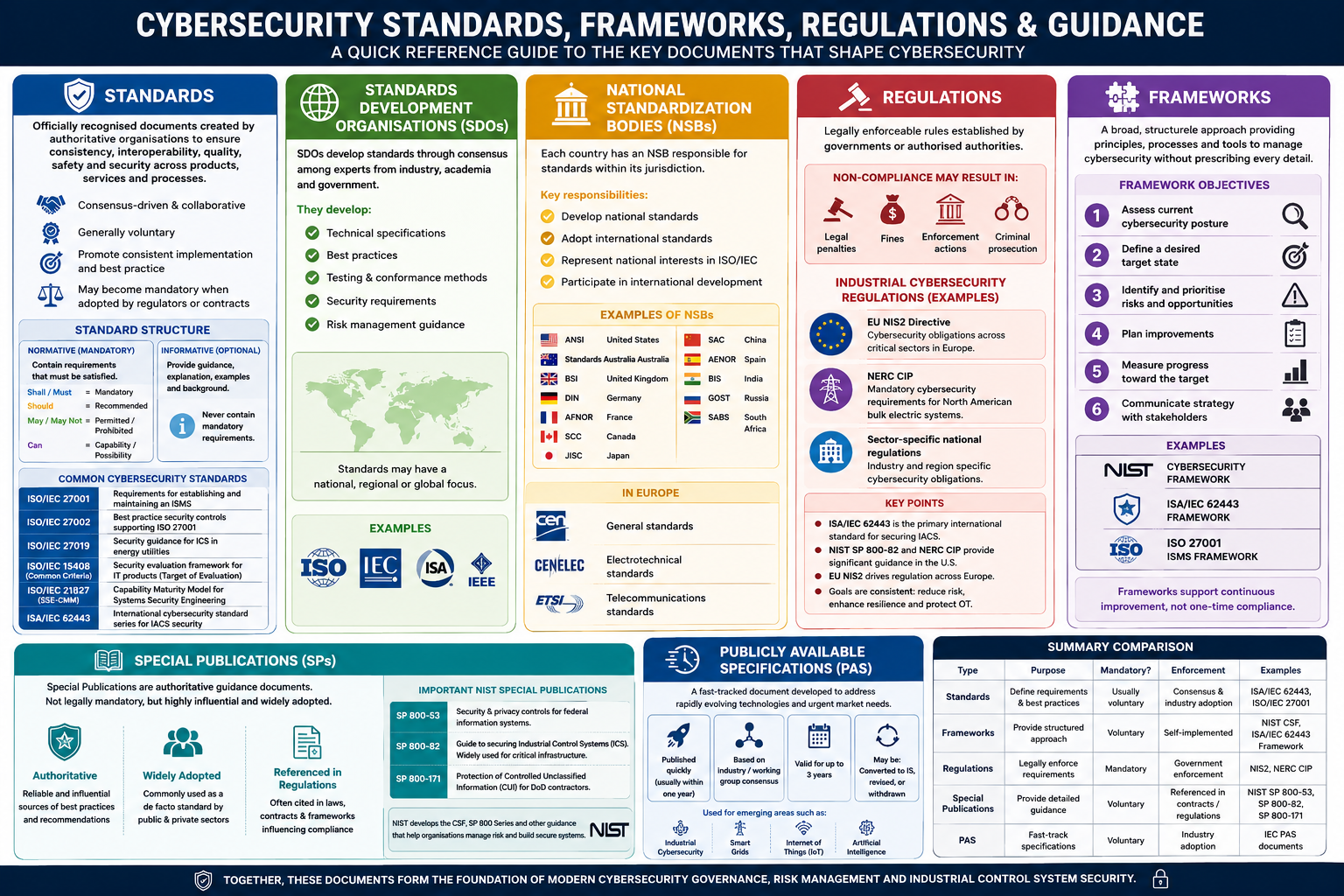 Standards, frameworks, regulations and guidance overview